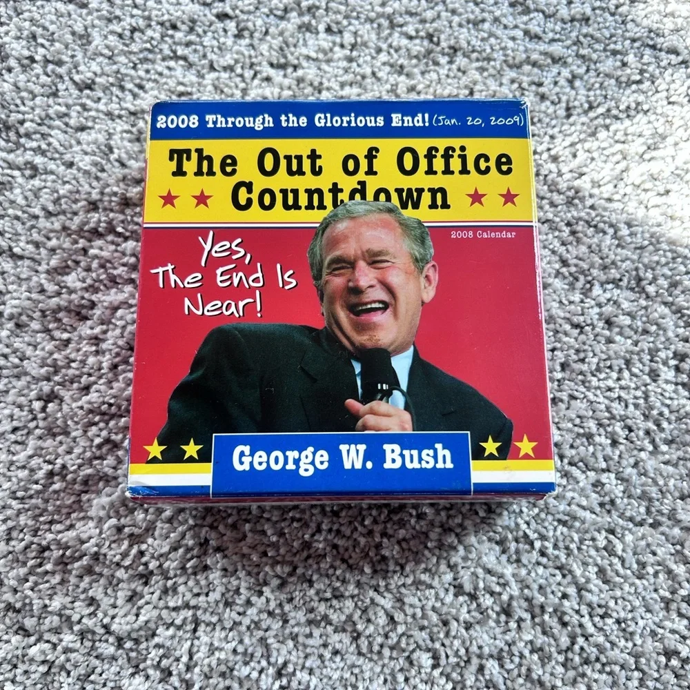 George W. Bush Out of Office Countdown Calendar - Red and Blue